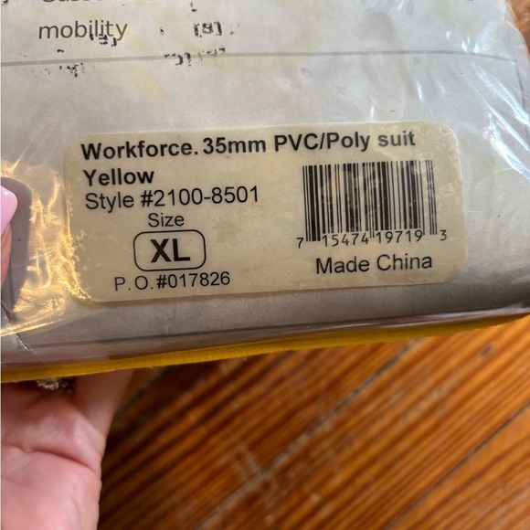 Lacrosse Work Force .35mm PVC Suit #21008501 Yellow Sz Xl - Picture 3 of 3